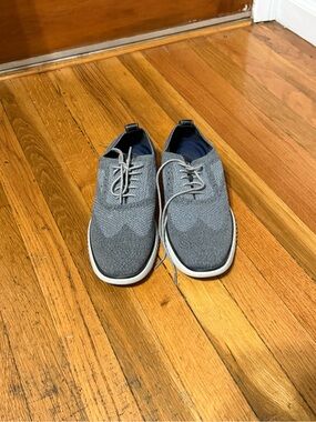 Cole Haan Men’s Zerogrand Stitchlite Gray Knit Wingtip Oxford Shoes Size 8.5M